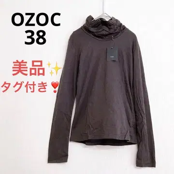 [ 새상품급 ] 오조크 터틀넥 티셔츠 긴팔 브라운 M 일본제