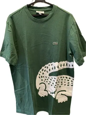 라코스테 T셔츠 그린 악어 프린트 M(US 사이즈) LACOSTE