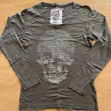 새상품급 Von Dutch 스컬 디자인 긴팔 T셔츠 L 사이즈