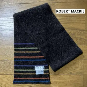 로버트 마키 MACKIE 울 멀티 보더 머플러 새상품급