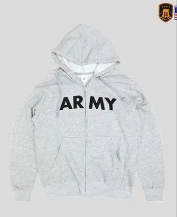 ARMY 프린트 그레이 후드티 L 사이즈