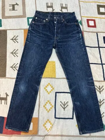 Levi's 501 스트레이트 데님 27/32 다크 블루 98년 미국제