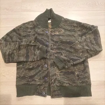 HOUSTON 밀리터리 카모 패턴 자켓 맨투맨 원단