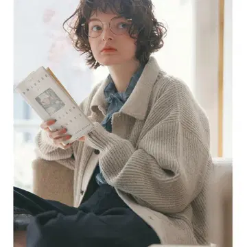 FUDGE Original 2way Knit cardigan 아이보리