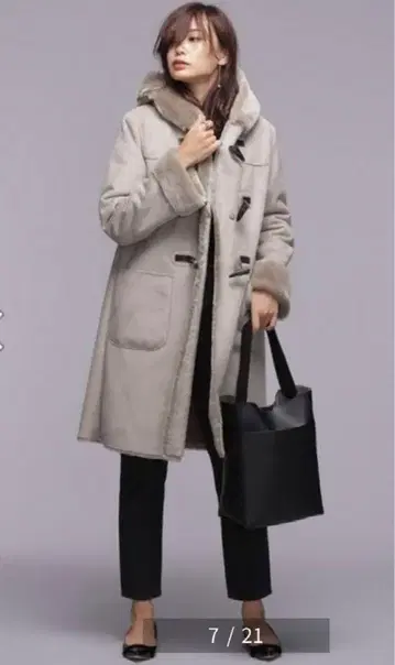 나노유니버스 페이크 무스탕 더플 코트