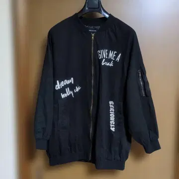 PLASTIC ISLAND 블랙 봄버 자켓 S