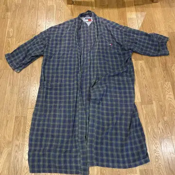 TOMMYHILFIGER 타미힐피거 체크 무늬 가운 롱 셔츠