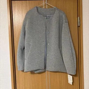 그레이 노카라 자켓 M