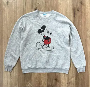 [ 80s ] XL 미키마우스 맨투맨 그레이