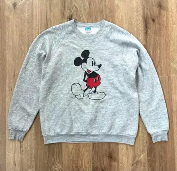 [ 80s ] XL 미키 맨투맨 그레이