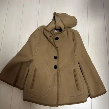 MACKINTOSH 후드 부착 베이지 판초