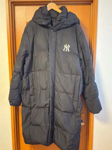 MLB 후드 부착 다운 자켓 XXL 블랙