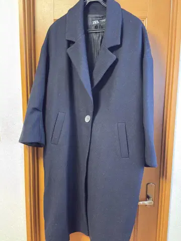 ZARA 네이비 체스터 코트 XL
