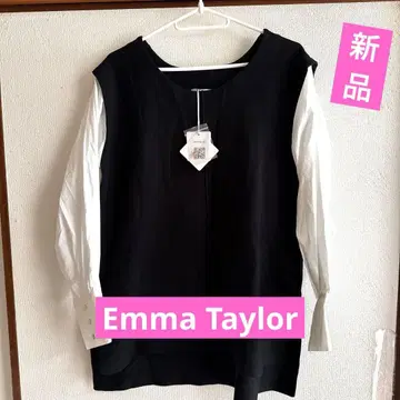 택 포함 새상품 Emma Taylor 레이어드 디자인 긴팔 프리 사이즈