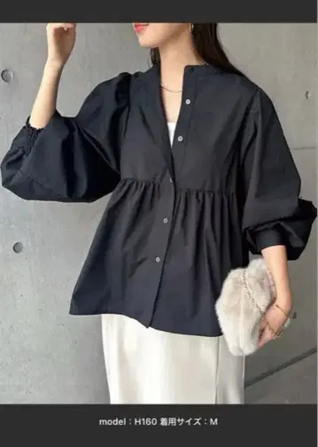 앤도미 2way 시어 페플럼 셔츠 블라우스