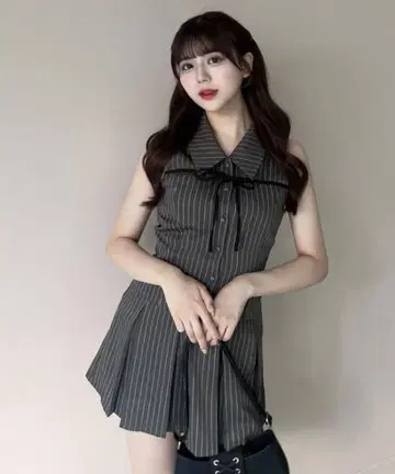 OLIVE des OLIVE 슬리브리스 셔츠 미니 원피스
