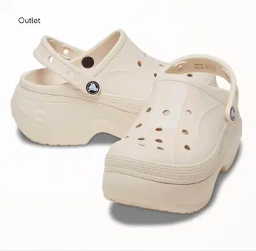 crocs 화이트 클로그 샌들