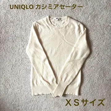 UNIQLO 캐시미어 크루넥 스웨터 XS 사이즈 여성용 화이트