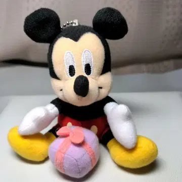 미키마우스 봉제 인형 키링 약 10cm