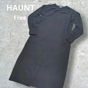 [ 새상품급 ] HAUNT 롱 원피스 니트 맥시 완판템 블랙 울