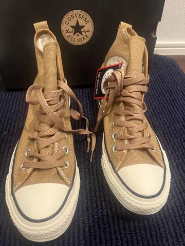 [ 택 포함 새상품 ] CONVERSE 올스타 하이컷 브라운 박스 포함