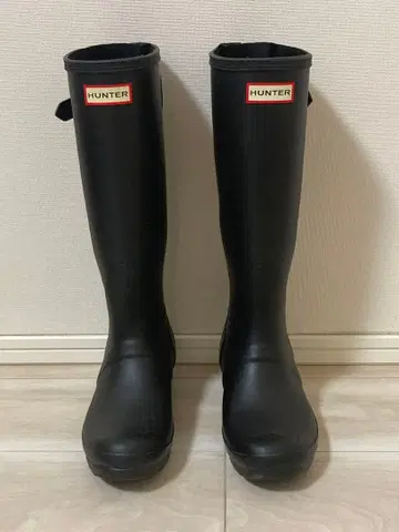 HUNTER 블랙 롱 레인부츠