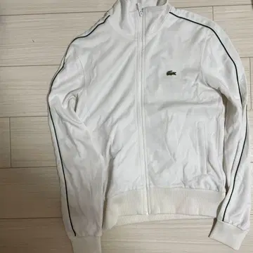 Lacoste 화이트 집업 저리 트랙 자켓 시미즈 이요리