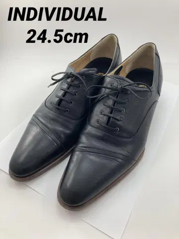 24.5cm 블랙 여성용 가죽 신발 천연 가죽 신발 스트레이트 팁