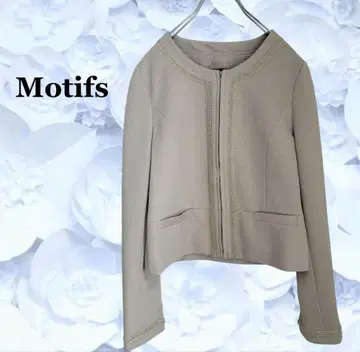 새상품급 [모티브스] 노카라 자켓 [M] 베이지 심플 블레이드 장식
