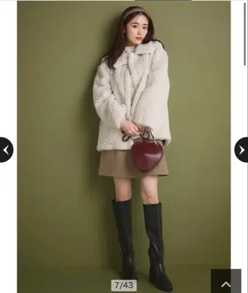 택 포함 새상품 아푸와이저 리셰 보아 코트