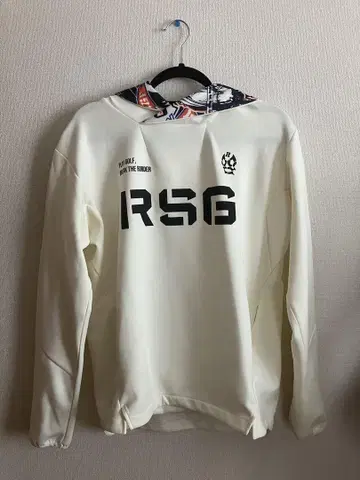 RSG 후드 부착 맨투맨 화이트