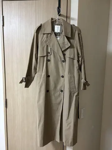 BIMING 모카 더블 브레스트 트렌치코트 S