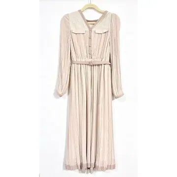 Point Lace Pleated Dress