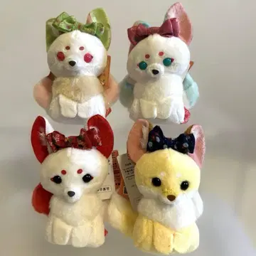 쵸콘과 큐비사마 하나오마치 VMC 봉제 인형 마스코트 컴플리트 세트