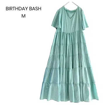 [ BIRTHDAY BASH ] M 티어드 원피스 민트 그린 1210
