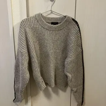 rag&bone 리브 편직 그레이 스웨터