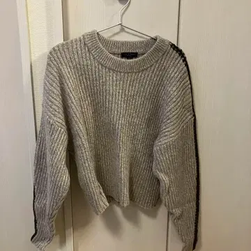 rag&bone 리브 편직 그레이 스웨터