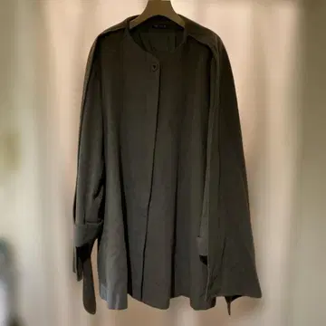COMME CA DU MODE 브라운 오비 부착 코트