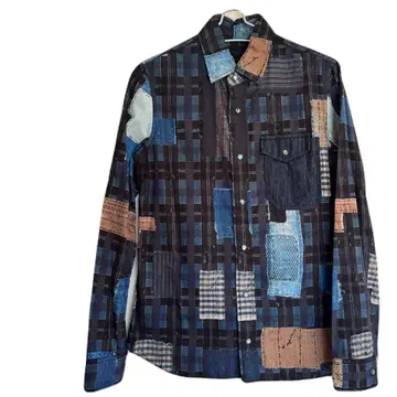 roar 패치워크 디자인 긴팔 셔츠