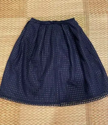 roga 플레어 레이스 스커트 38 네이비 LOOK
