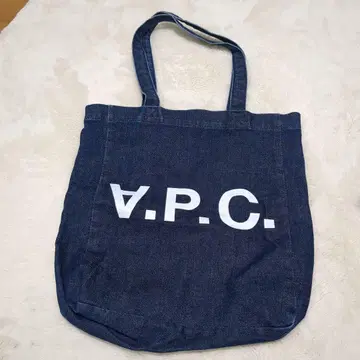 A.P.C. 다크 블루 데님 토트백