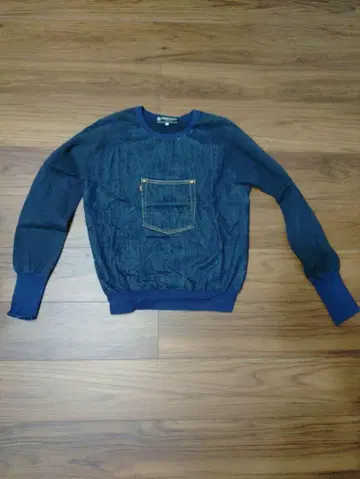 Hiderihiko Yamane 에비수 데님 콤비 스웨트 셔츠