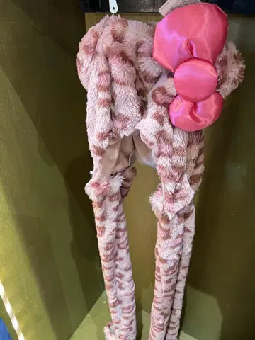 USJ 한정판 키티 레오파드 무늬 머플러햇 헬로키티