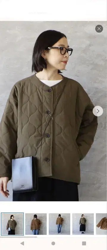 블루윌로우 퀼팅 자켓