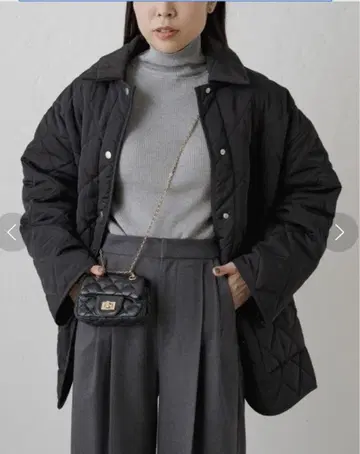라운지 드레스 퀼팅 자켓 코트