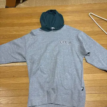 FILA 후드 부착 그레이 트레이닝복