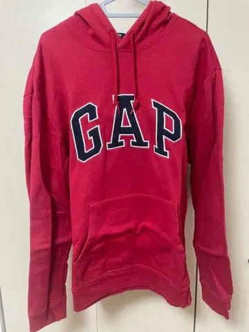 GAP 레드 후드 부착 후드티 L