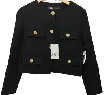 ZARA 노카라 자켓 블랙