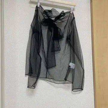 르쉘블루 시스루 블라우스 블랙 36