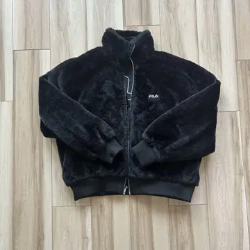 FILA 블랙 플리스 보아 자켓